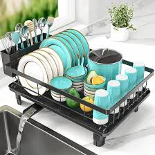 Kitchen Drawer Organizer Drain Shelf Dish Drying Rack